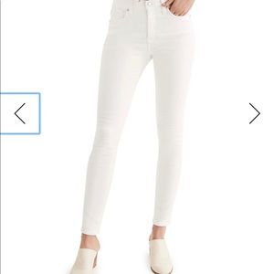Madewell 9” high rise skinny- white